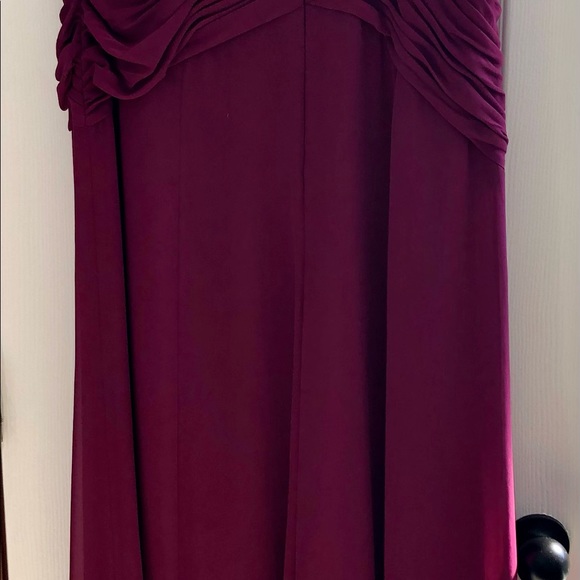 David’s Bridal Chiffon Bridesmaid’s Dress, size 14, Bright Wine Color - Picture 3 of 4